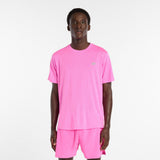 New Balance RC Essential T-Shirt Herre - Pink Heat Heather/Slate Grey - Endurance Sport