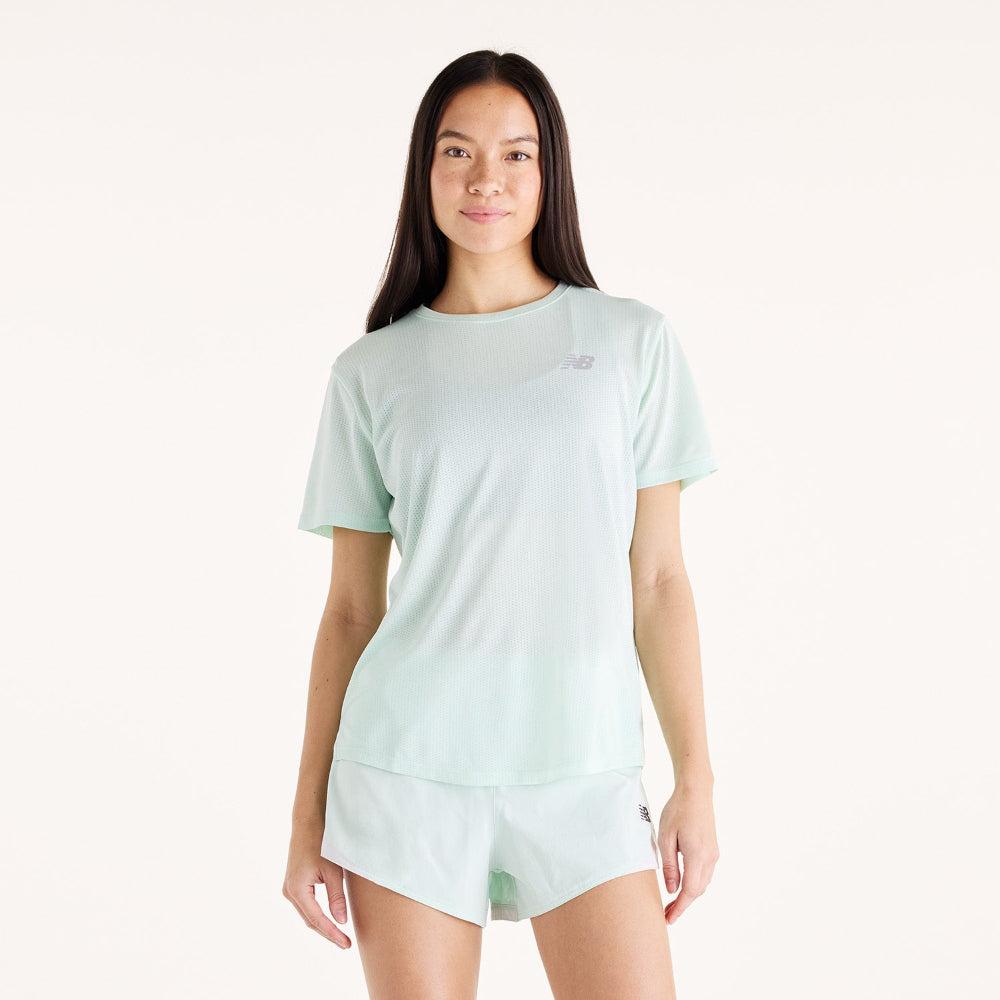 New Balance RC Essential T-Shirt Dame - Cosmic Jade Heather - Endurance Sport