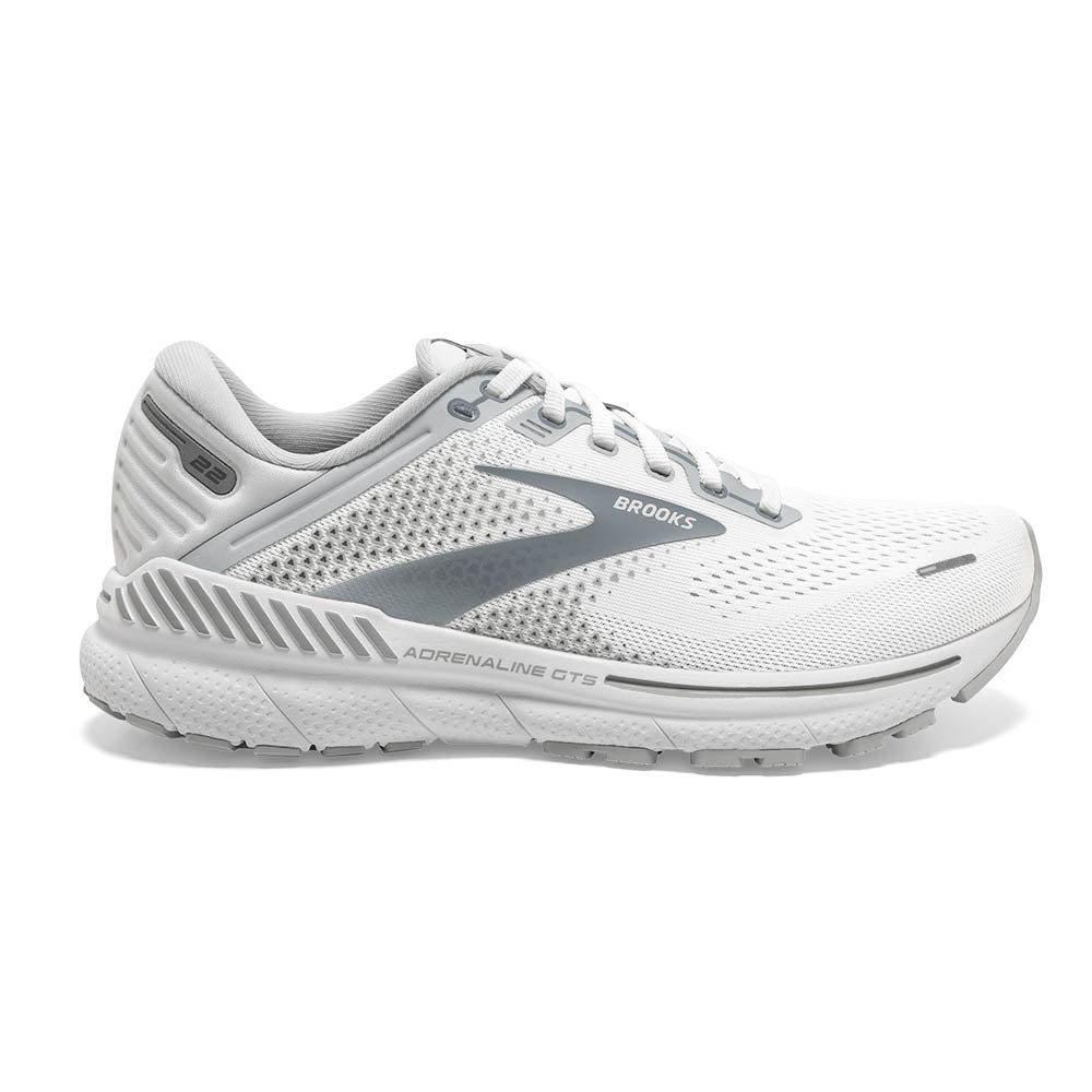 Brooks Adrenaline GTS 22 Dame - White/Oyster/Primer Grey - Endurance Sport