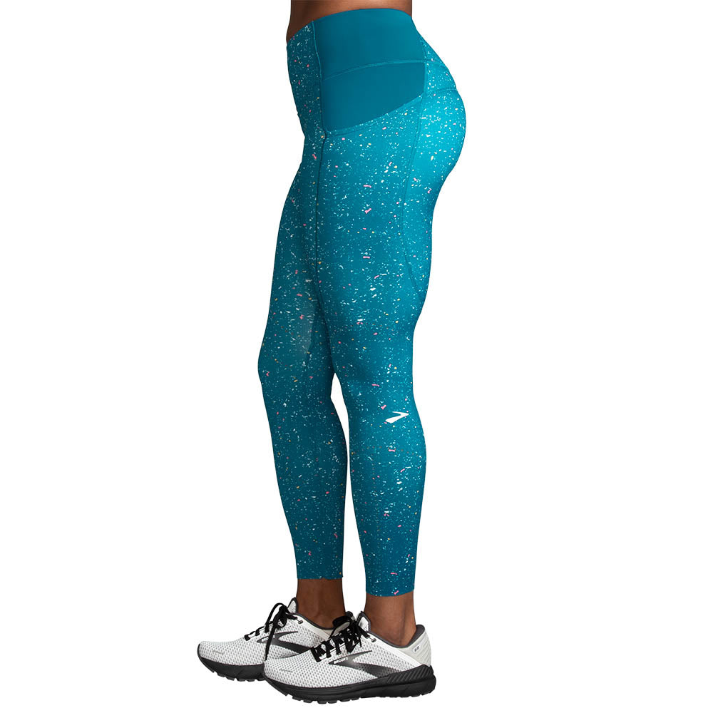 Brooks Method 7/8 Tight Dame - Lagoon Speckle Print/Lagoon - Endurance Sport