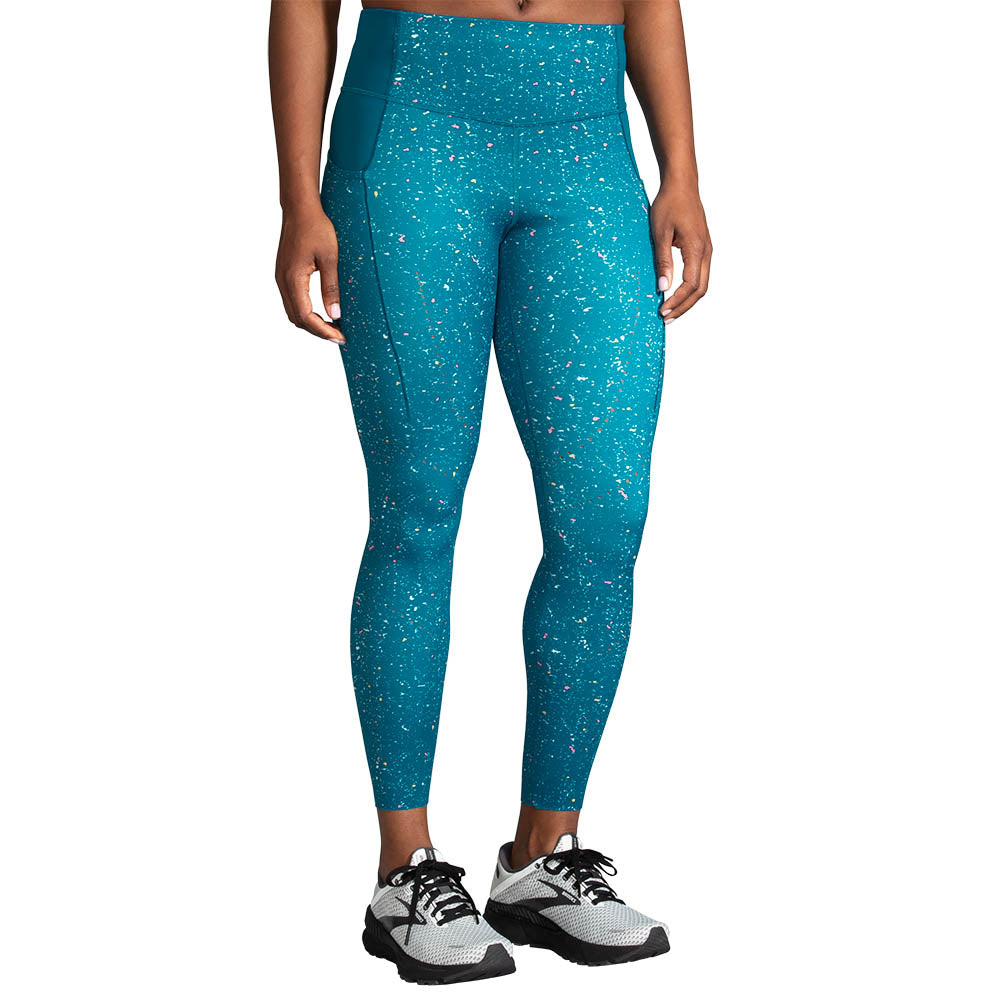 Brooks Method 7/8 Tight Dame - Lagoon Speckle Print/Lagoon - Endurance Sport