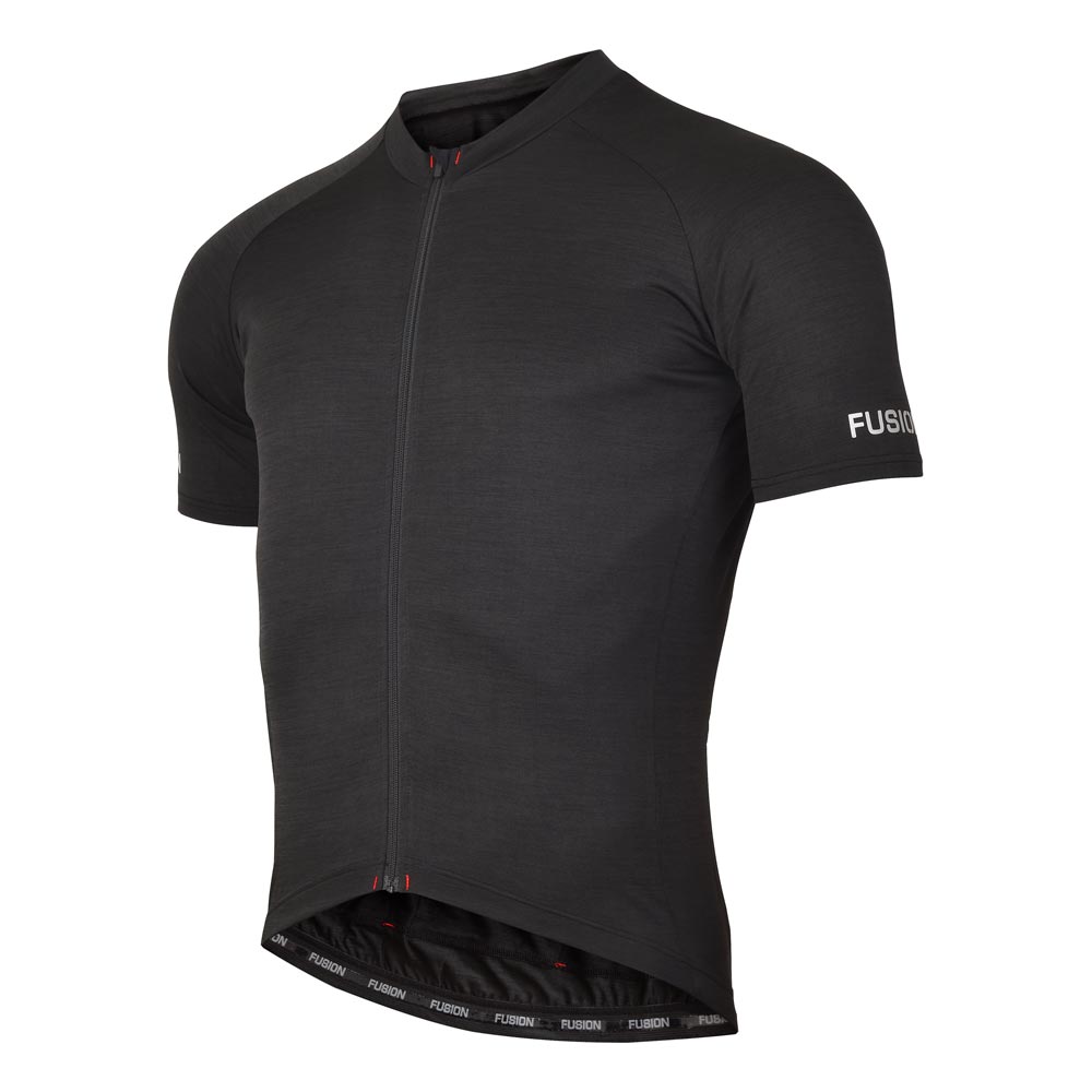fusion C3 cycling jersey black front WEB
