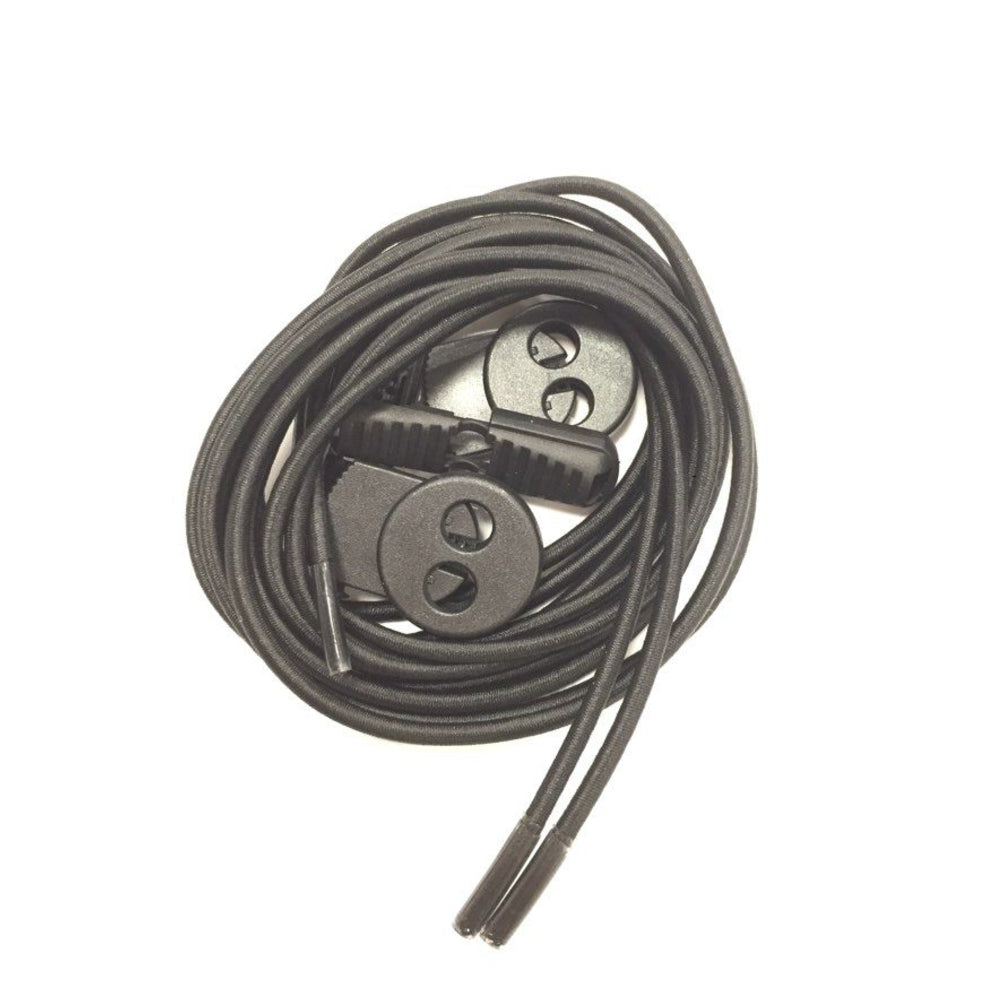 Elastic Lock Shoelaces Black