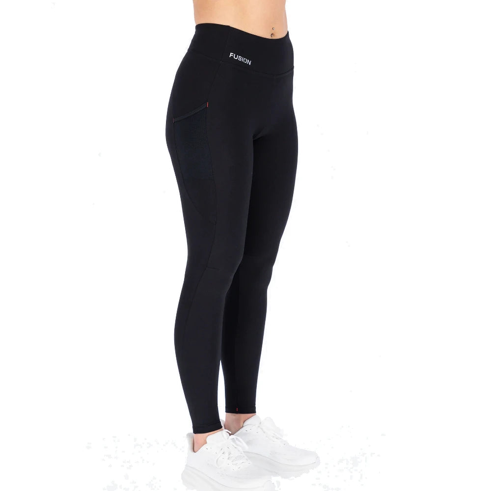 Fusion Gym Tights Dame - Black - set fra fronten