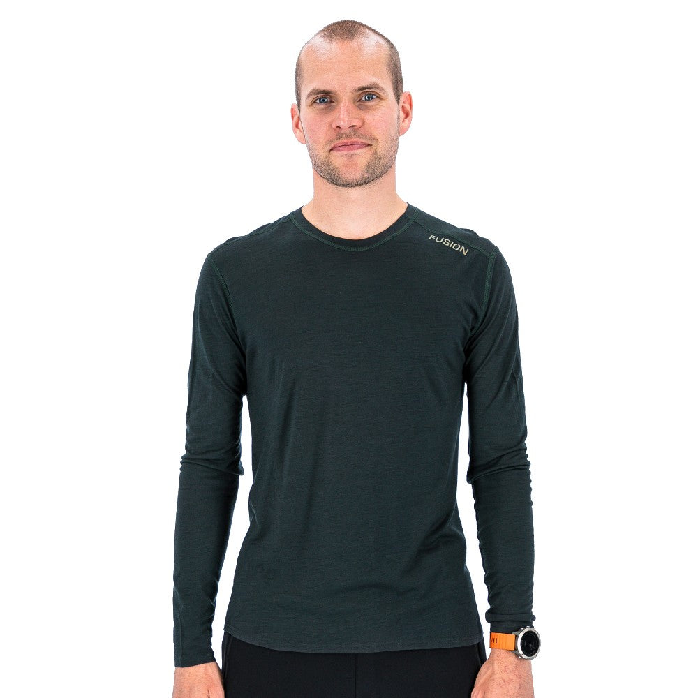 Fusion Mens C3 Merino LS - Green - Endurance Sport