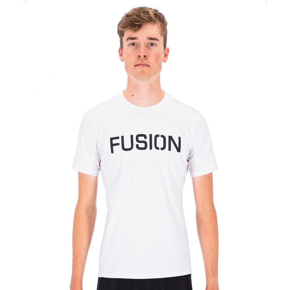 Fusion Mens SLi T-Shirt - White (logo) - Endurance Sport