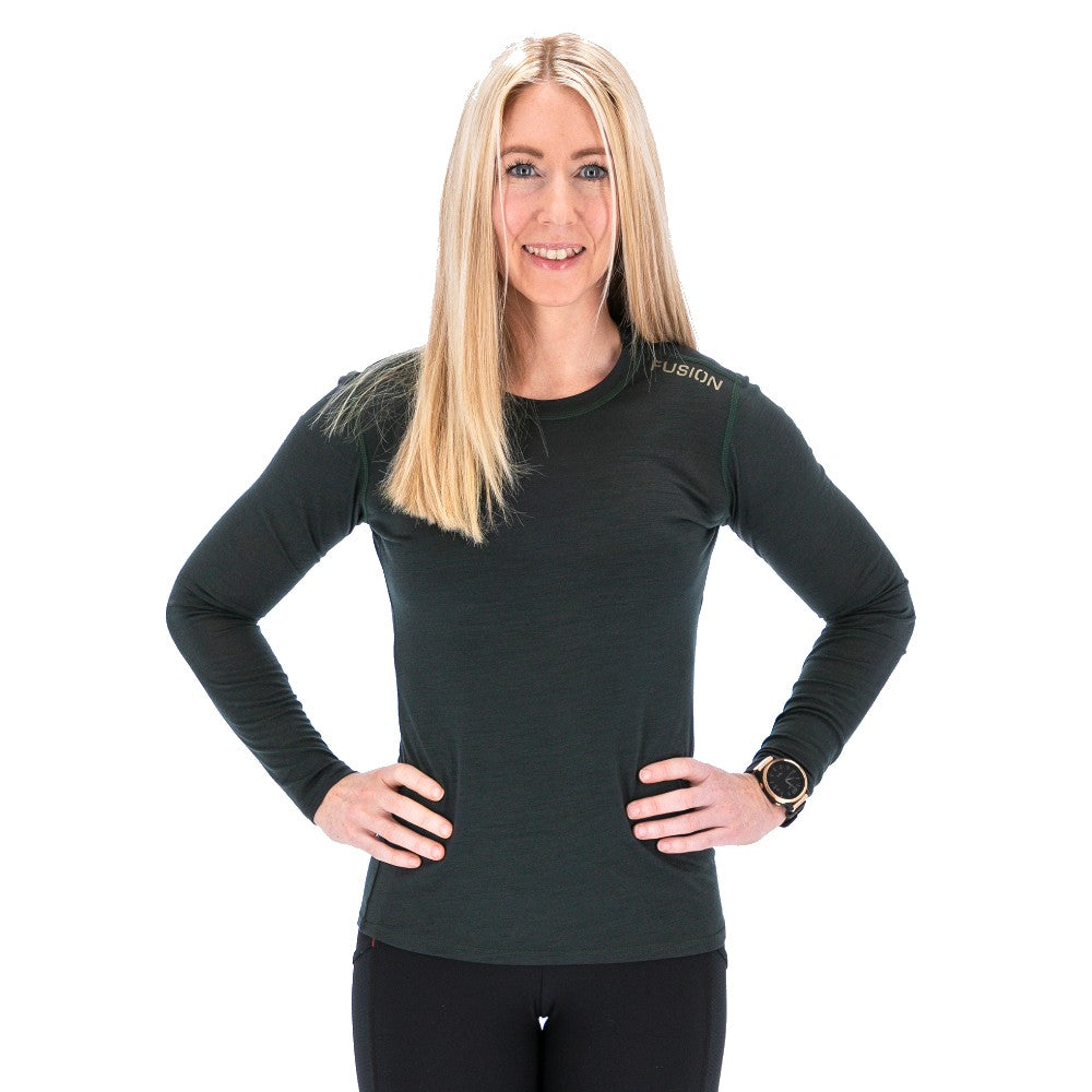 Fusion Wms C3 Merino LS - Green - Endurance Sport