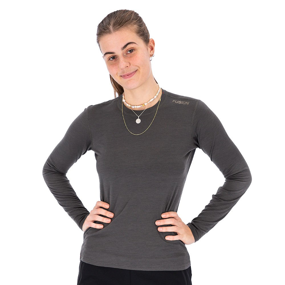 Fusion Wms C3 Merino LS - Grey - Endurance Sport