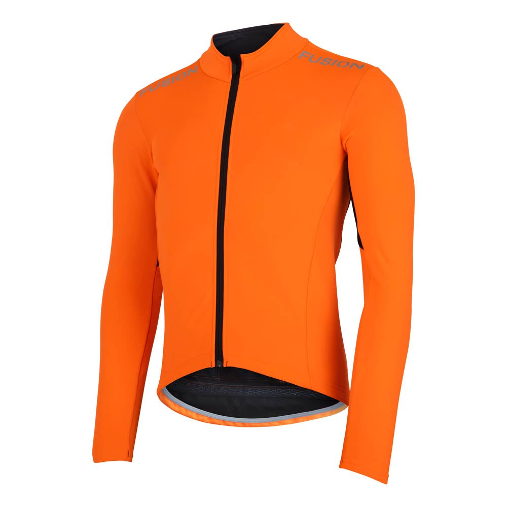 Fusion SLI Cycling Jacket herre - Orange set fra fronten