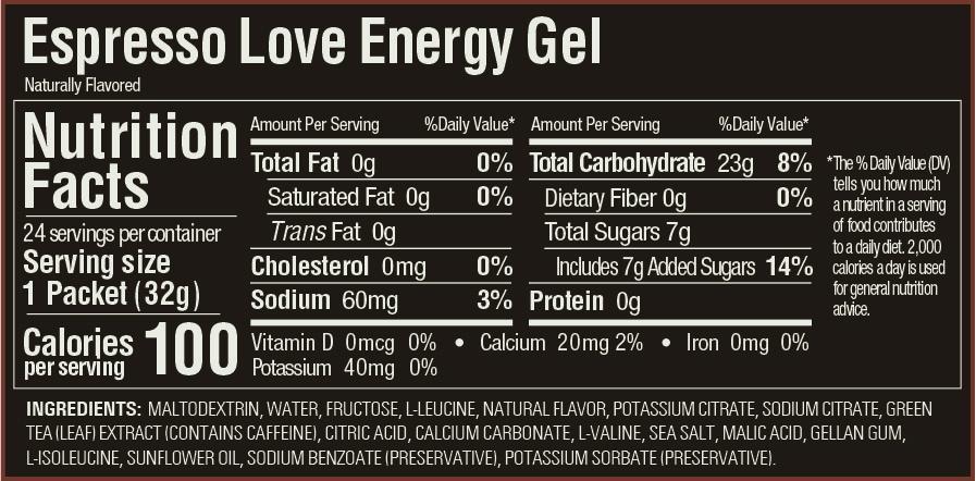 GU Espresso Love Energy Gel dee b c b defca x