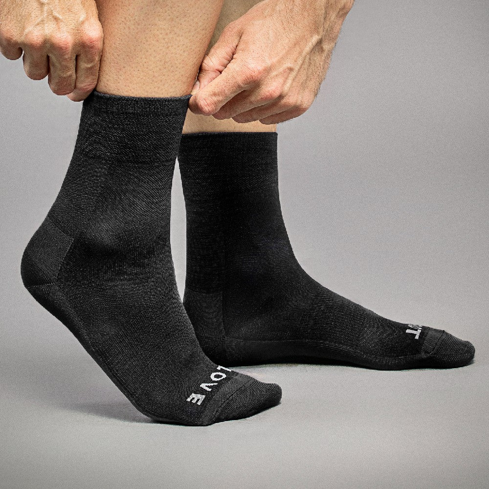 GripGrab Merino Lightweight Sock SL - Black - Endurance Sport