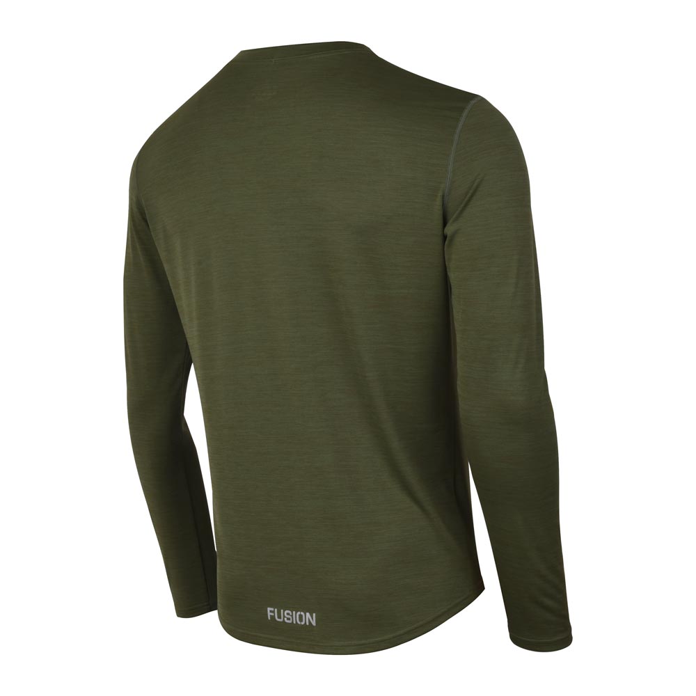 Fusion Mens C3 LS Green melange back