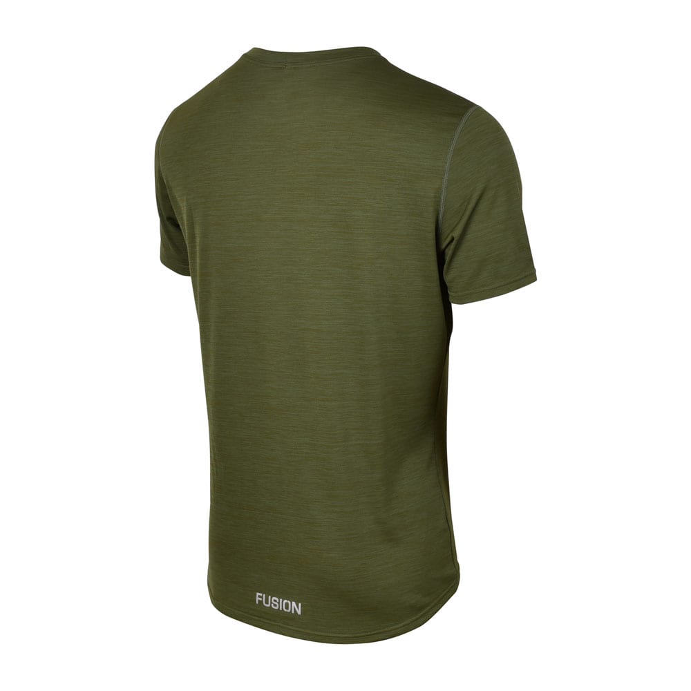 Mens C3 T shirt 0273 Green melange back WEB