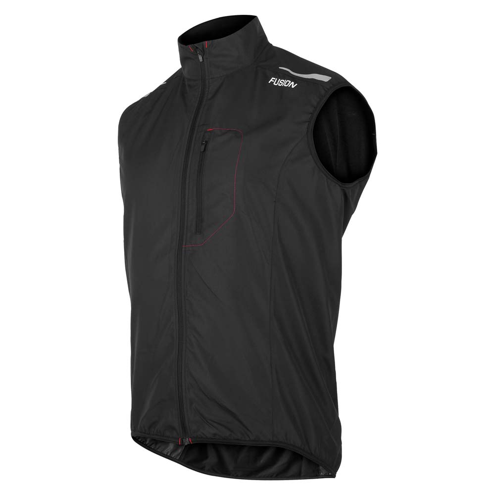 fusion Mens S run vest Black Front WEB