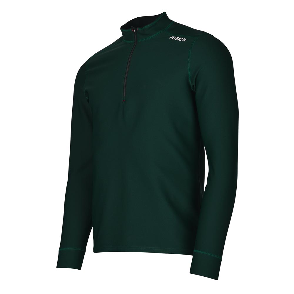 Fusion Mens Zip Neck Green