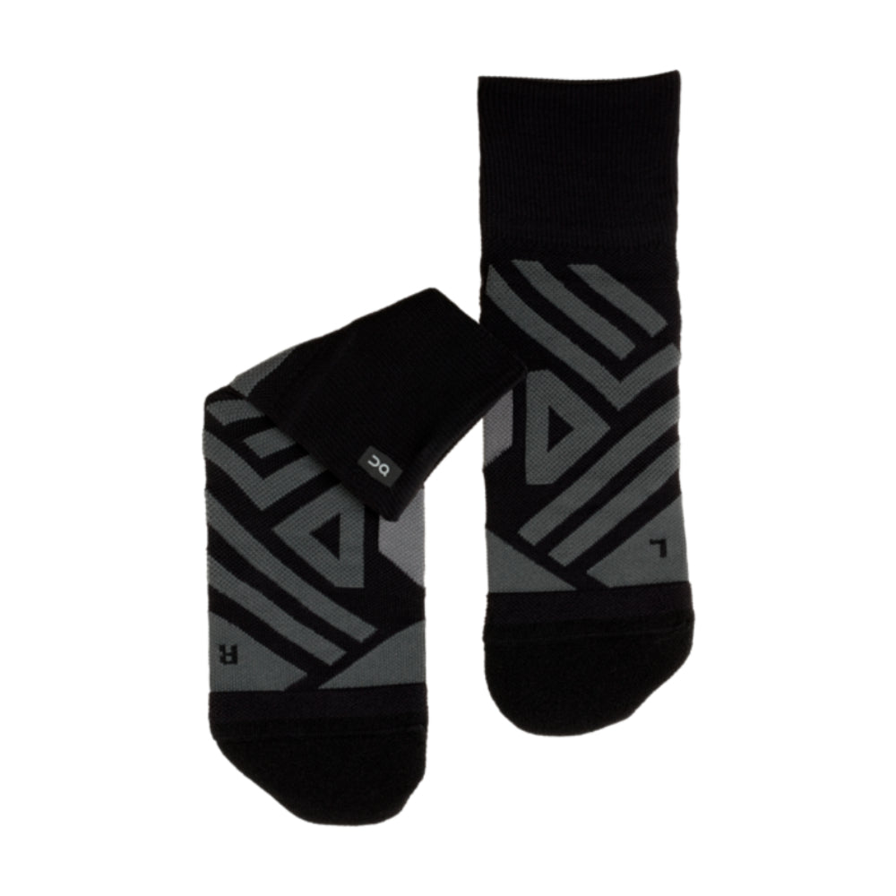 On Mid Sock Black Shadow