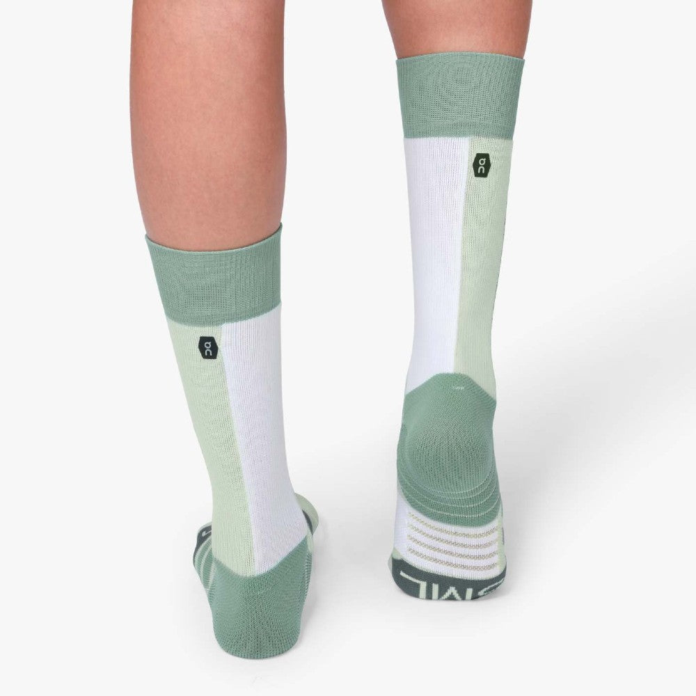 On Wms High Sock - Mineral/White - Endurance Sport