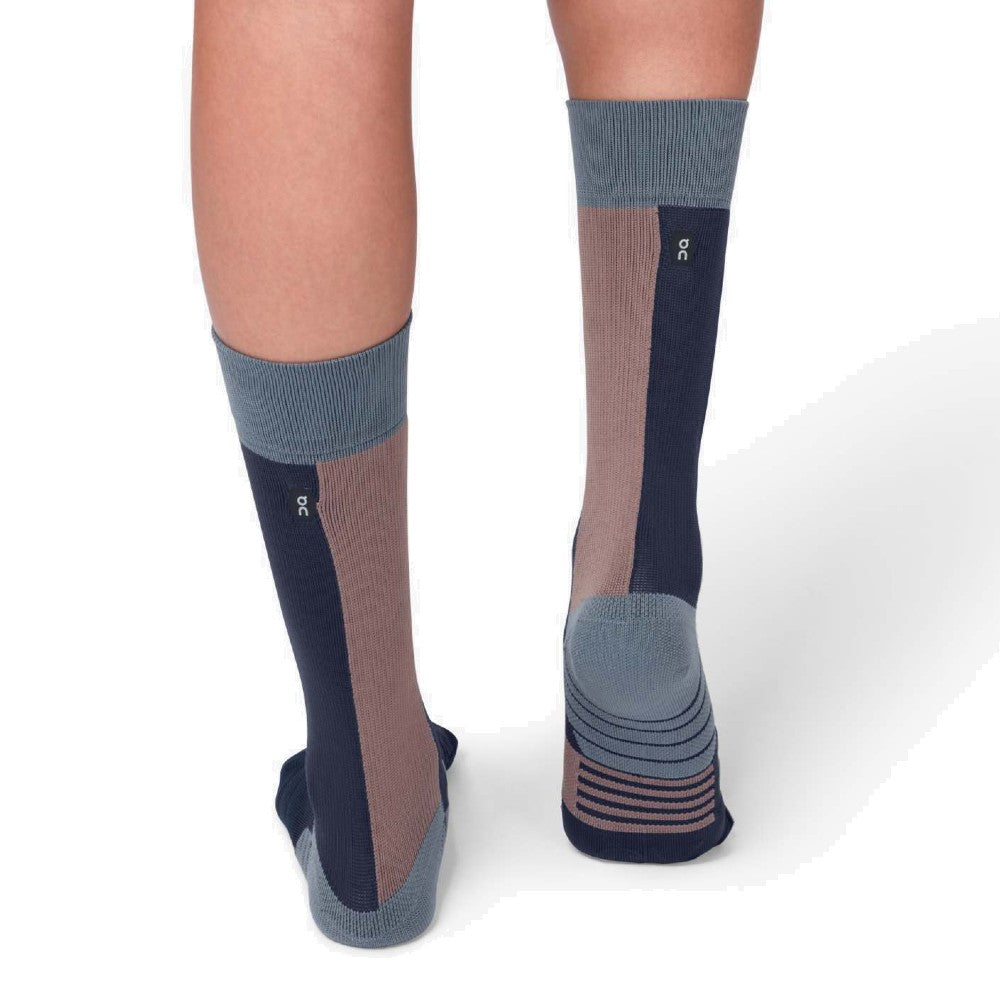 On Wms High Sock - Navy/Grape - Endurance Sport