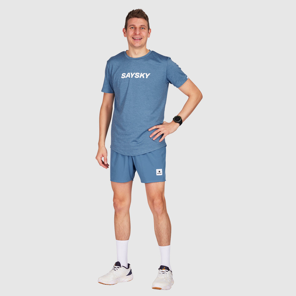 SAYSKY Logo Pace T-shirt  - Blue - Endurance Sport