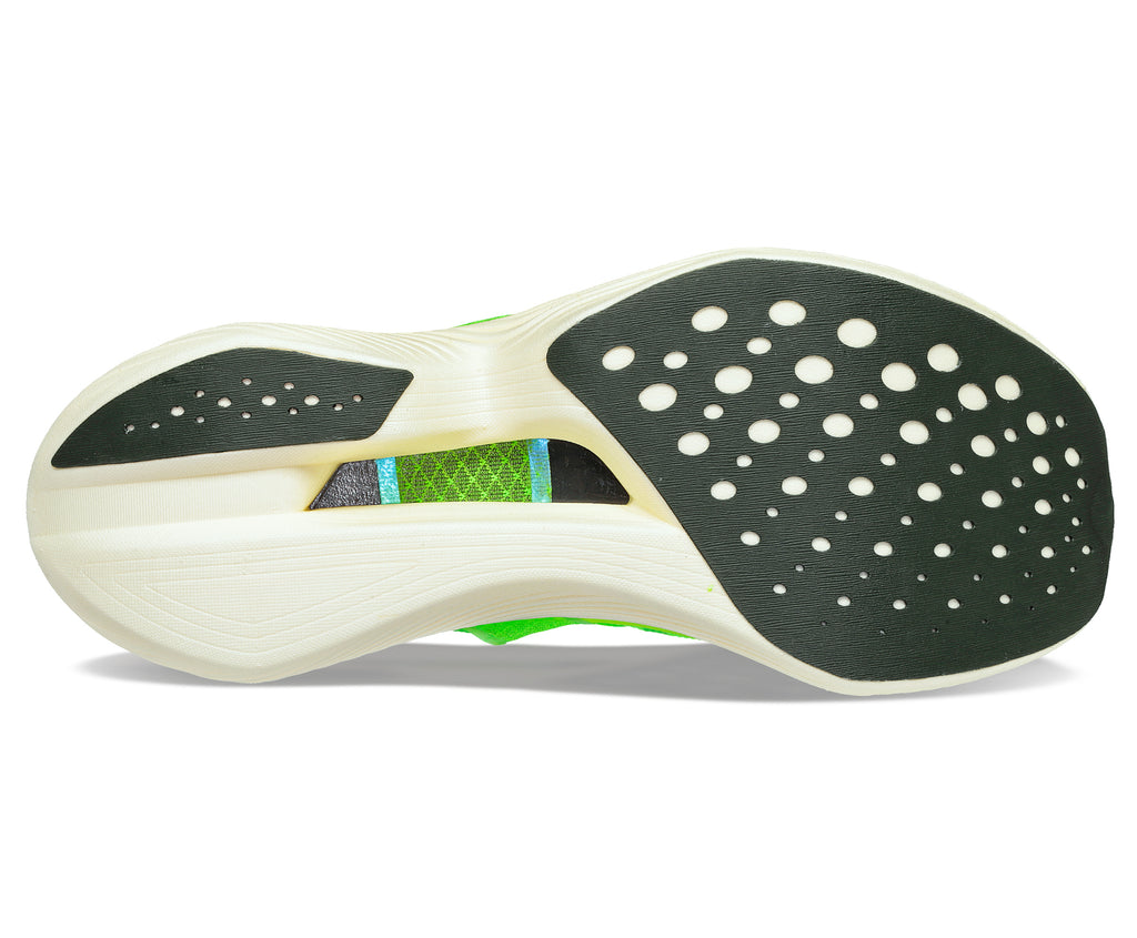 Saucony Endorphin Elite Herre - Slime set fra bunden