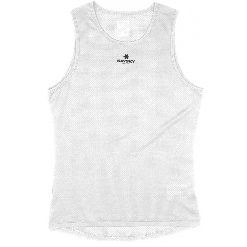 SAYSKY Mesh Base Layer Tank Unisex - White - Endurance Sport