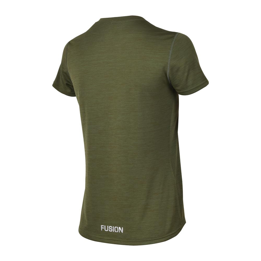 Womens C3 T shirt 0274 Green melange back WEB