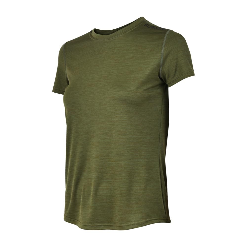 Womens C3 T shirt 0274 Green melange front WEB