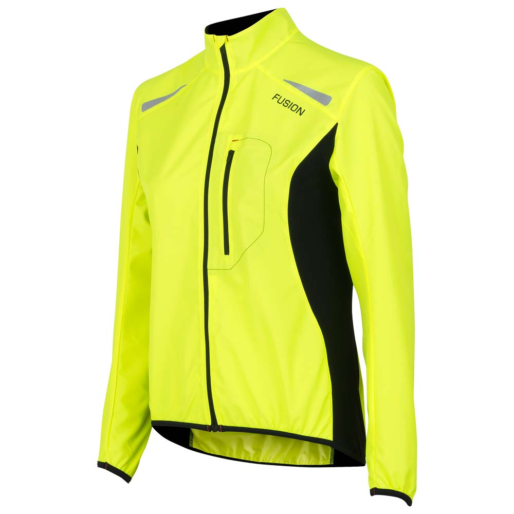 fusion Womens S1 run jacket yellow front WEB