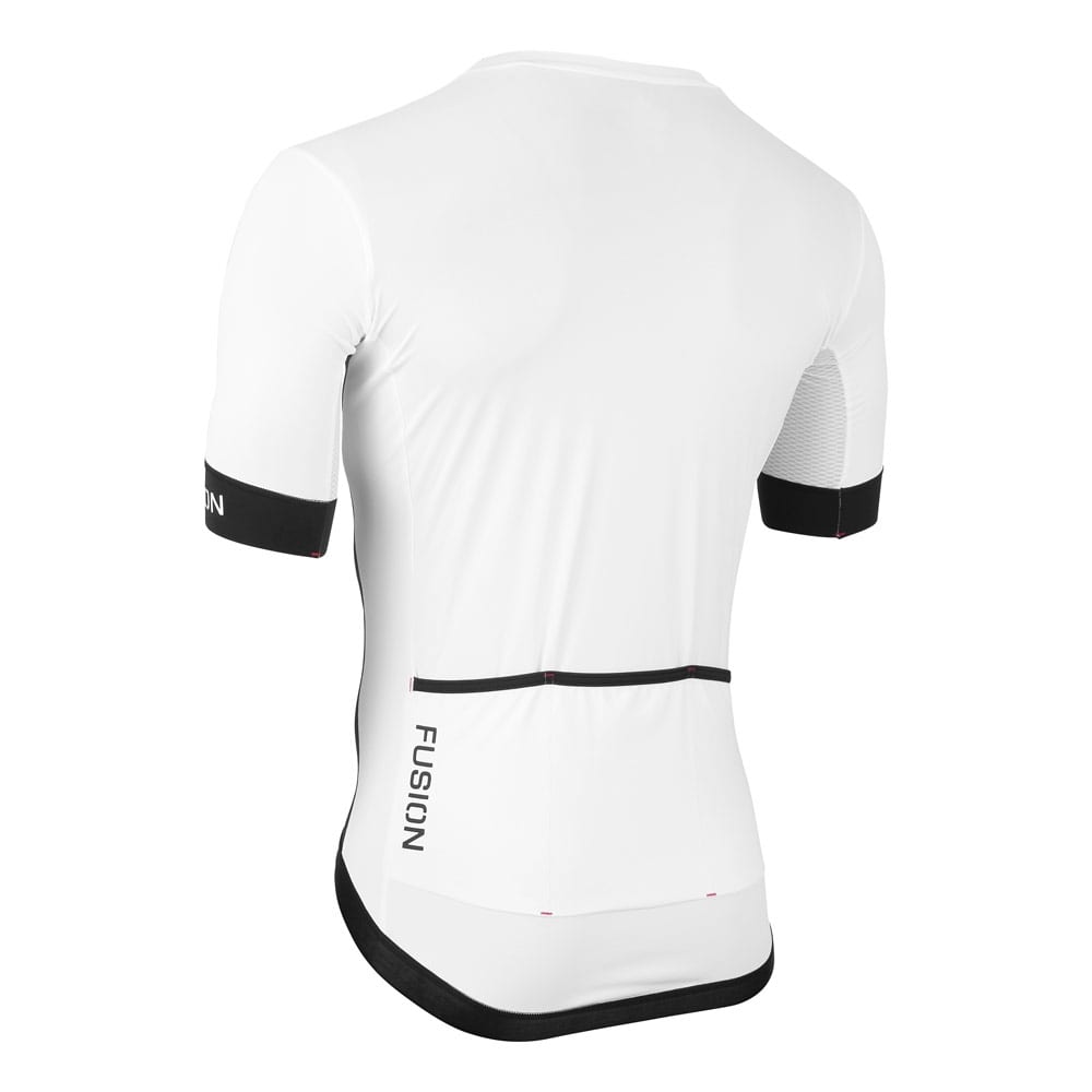 Fusion SLi Hot Condition Cycling Jersey -White/Black - Endurance Sport