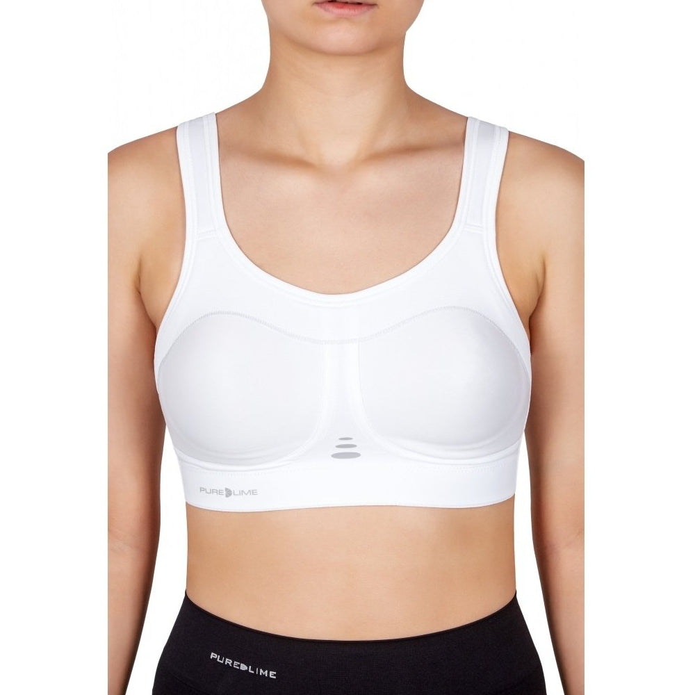 purelime Compression Bra High Impact hvid